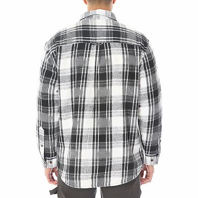 Men's Smith's Workwear Faux Sherpa Lined Flannel Shirt Jacket