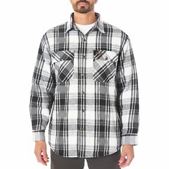 Men's Smith's Workwear Faux Sherpa Lined Flannel Shirt Jacket