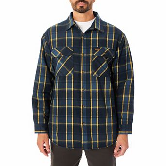 Men's Smith's Workwear Faux Sherpa Lined Flannel Shirt Jacket