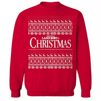 Men's Ugly Sweater Christmas National Lampoon's Christmas Vacation Graphic Fleece Crew Sweatshirt