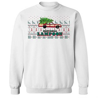 Men's Ugly Sweater Holiday National Lampoon's Christmas Vacation Graphic Fleece Crew Sweatshirt