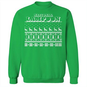 Men's Ugly Sweater National Lampoon's Christmas Vacation Graphic Fleece Crew Sweatshirt
