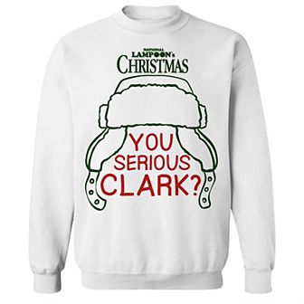 Men's You Serious Clark National Lampoon's Christmas Vacation Graphic Fleece Crew Sweatshirt