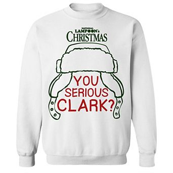 Men's You Serious Clark National Lampoon's Christmas Vacation Graphic Fleece Crew Sweatshirt