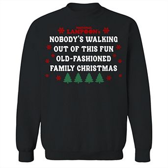 Men's Old Fashioned Family Christmas National Lampoon's Christmas Vacation Graphic Fleece Crew Sweatshirt