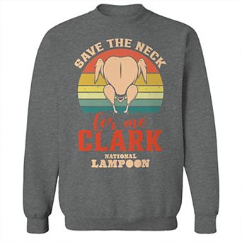 Men's Save the Neck National Lampoon's Christmas Vacation Graphic Fleece Crew Sweatshirt