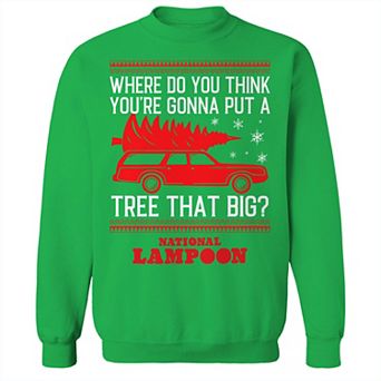 Men's Big Tree National Lampoon's Christmas Vacation Graphic Fleece Crew Sweatshirt