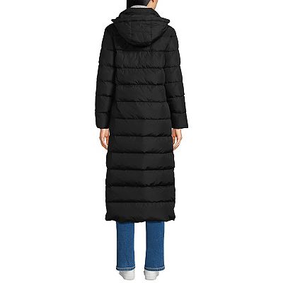 Petite Lands' End Wide Channel 600 Down Puffer Long Maxi Coat