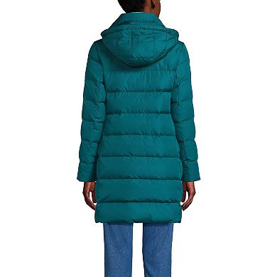 Petite Lands' End Wide Channel 600 Down Long Puffer Coat