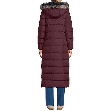 Women's Lands' End Wide Channel 600 Down Puffer Long Maxi Coat