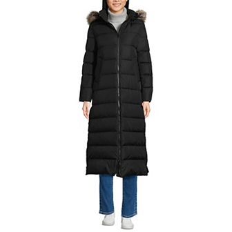 Women's Lands' End Wide Channel 600 Down Puffer Long Maxi Coat