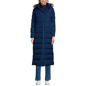 Women's Lands' End Wide Channel 600 Down Puffer Long Maxi Coat