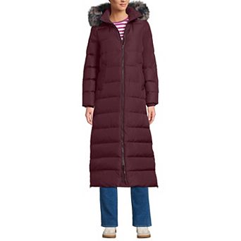 Women's Lands' End Wide Channel 600 Down Puffer Long Maxi Coat