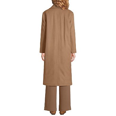 Women's Lands' End Insulated Double Breasted Wool Coat