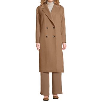 Women's Lands' End Insulated Double Breasted Wool Coat