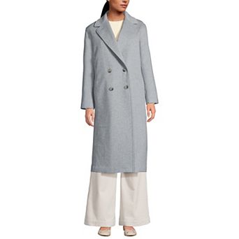 Women's Lands' End Insulated Double Breasted Wool Coat