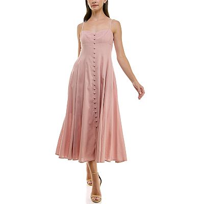 Women's Taylor Linen Fit And Flare Midi Dress