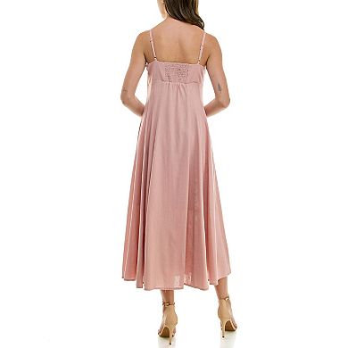 Women's Taylor Linen Fit And Flare Midi Dress