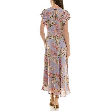 Women's Taylor V-Neck Flutter Sleeve Dress