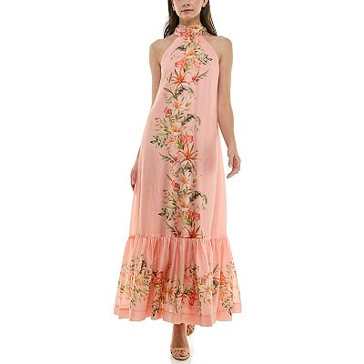 chinese dress ladies Shani Handkerchief Floral Applique Lace Dress - Black main image 1
