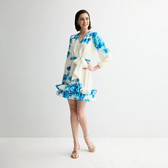 Women's Taylor Ruffle Hem Fit & Flare Mini Dress