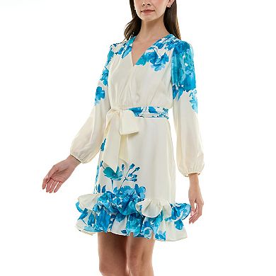 Women's Taylor Ruffle Hem Fit & Flare Mini Dress