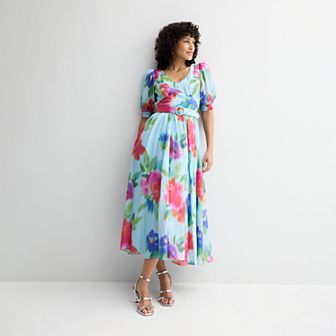 Women's Taylor Puff Sleeve Fit & Flare Dress