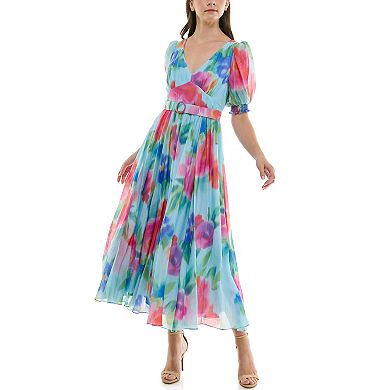 Women's Taylor Puff Sleeve Fit & Flare Dress