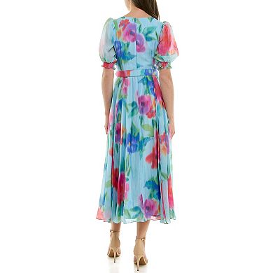 Women's Taylor Puff Sleeve Fit & Flare Dress