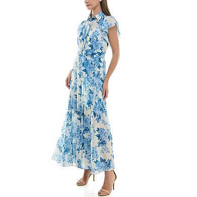 Women's Taylor Flutter Sleeve Tiered Shirt Dress