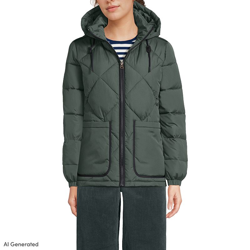 Women's Lands' End FeatherFree Insulated Diamond Quilted Jacket,