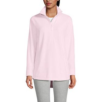 Womens Lands' End Quarter Zip Tunic Anyweather Fleece Pullover