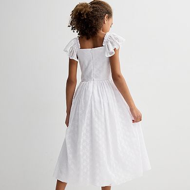 Girls 7-16 Bonnie Jean Lace Flutter Communion Dress