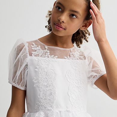 Girls 7-16 Bonnie Jean Medallion Communion Dress