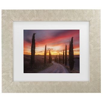 Trademark Fine Art Tuscany Sunset Matted Framed Wall Art