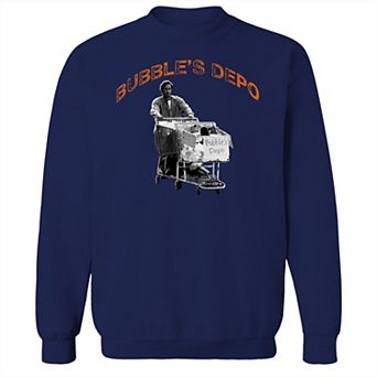 Men's Bubbles Depo The Wire Graphic Fleece Crew Sweatshirt