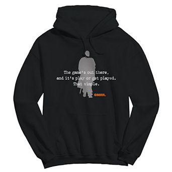 Men's Omar Silhouette Quote The Wire Graphic Fleece Hoodie