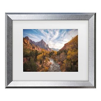 Trademark Fine Art Watchman Sunset Matted Framed Wall Art