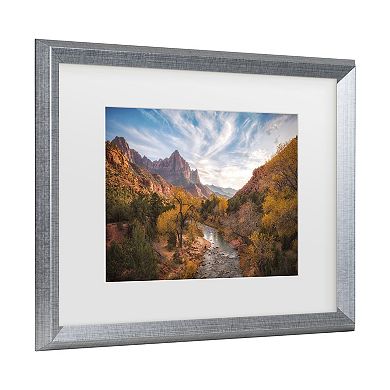 Trademark Fine Art Watchman Sunset Matted Framed Wall Art