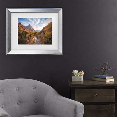 Trademark Fine Art Watchman Sunset Matted Framed Wall Art