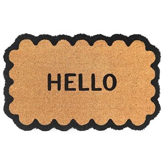 Sonoma Goods For Life® Hello Scalloped Coir Doormat