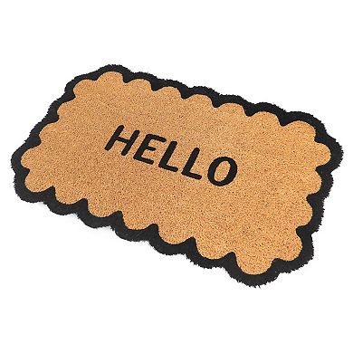Sonoma Goods For Life® Hello Scalloped Coir Doormat
