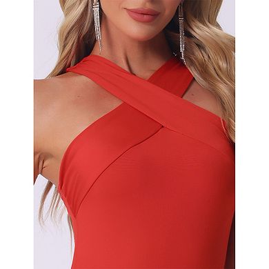 Sleeveless Midi Lycra Column Regular Cocktail Dress nzn1538