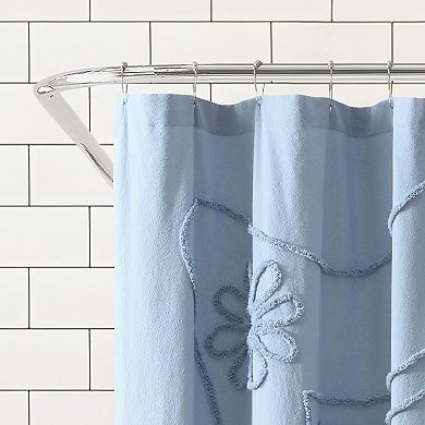 Peri Retro Scroll Shower Curtain
