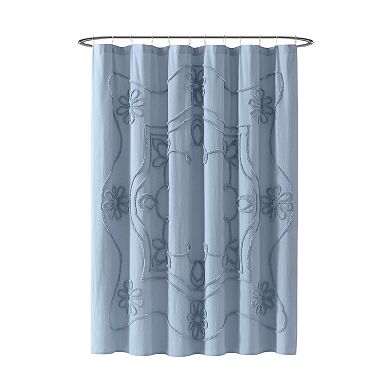 Peri Retro Scroll Shower Curtain
