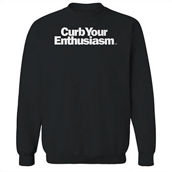 Men's Curb Your Enthusiasm Logo Curb Your Enthusiasm Graphic Fleece Crew Sweatshirt