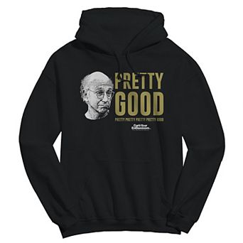 Men's Pretty Good Larry Face Curb Your Enthusiasm Graphic Fleece Hoodie