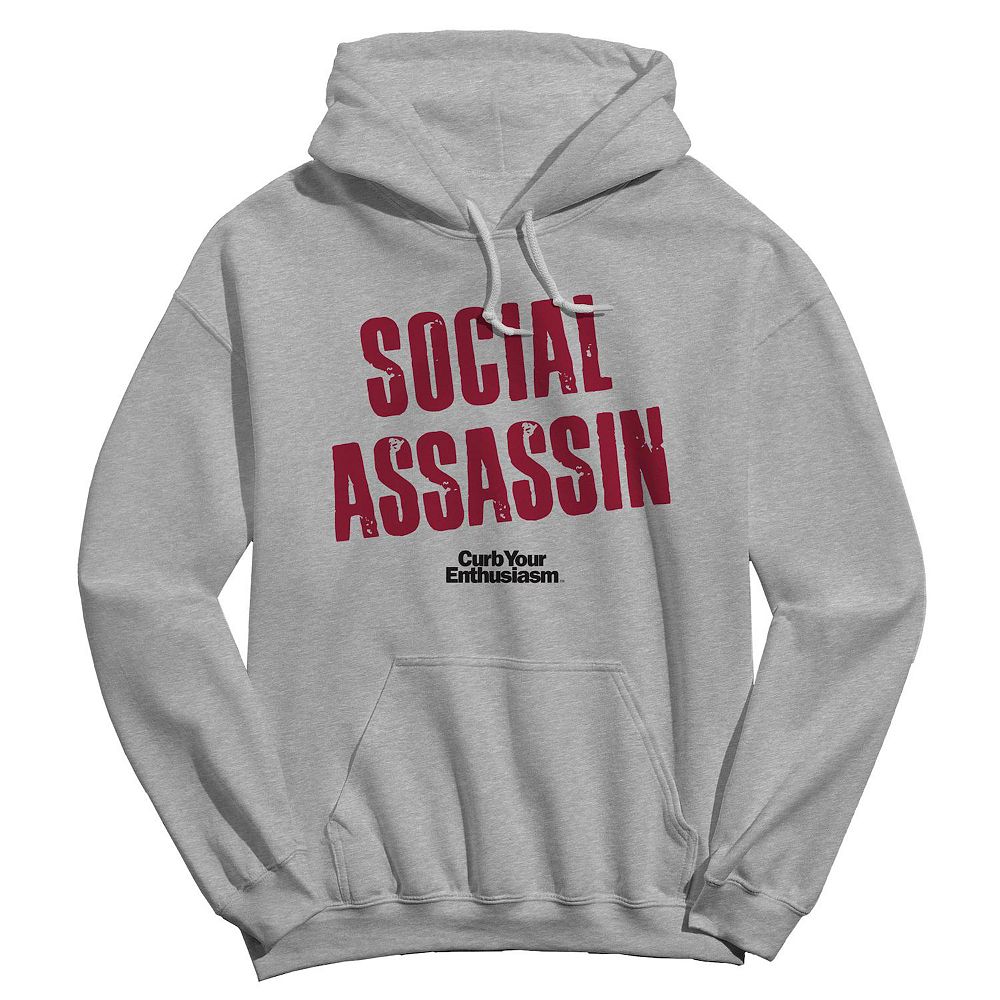 Men's Social Assassin CYE Curb Your Enthusiasm Graphic Fleece Hoodie