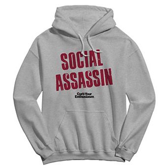 Men's Social Assassin CYE Curb Your Enthusiasm Graphic Fleece Hoodie