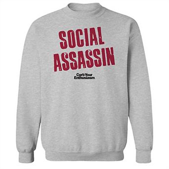 Men's Social Assassin CYE Curb Your Enthusiasm Graphic Fleece Crew Sweatshirt